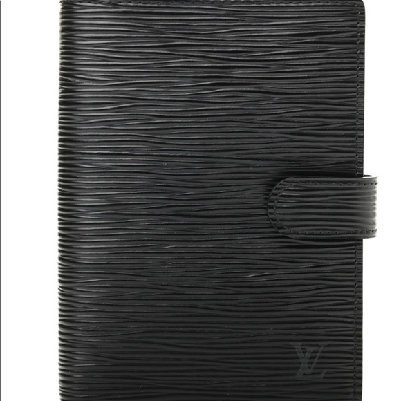 Vintage Louis Vuitton Black Epi Leather Mini Agenda/Address Book Wallet - Picture 1 of 14